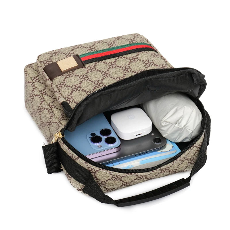2026 New Fashion Men's Crossbody Bag Casual Multi-Layer Versatile Business Shoulder Bag Handbag