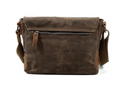 Retro crossbody bag casual canvas shoulder bag simple men's crossbody bag water-resistant men's bag horizontal Crossbody bag