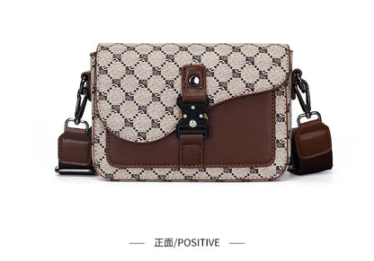 High-End Casual Shoulder Bag for Commuting Business Waterproof Daily Sling Bag Fashionable Jacquard Pattern Men's Crossbody Bag