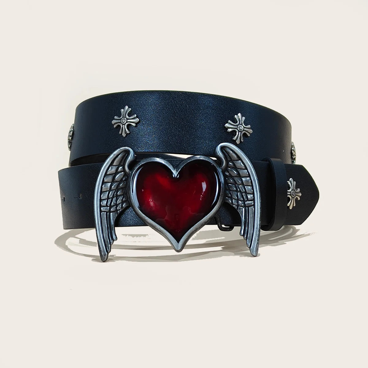 Fashion Punk Belt Cross Melancholic Second-generation Belt Design High Quality Gothic Accessories Plus Size Belt for Men Women