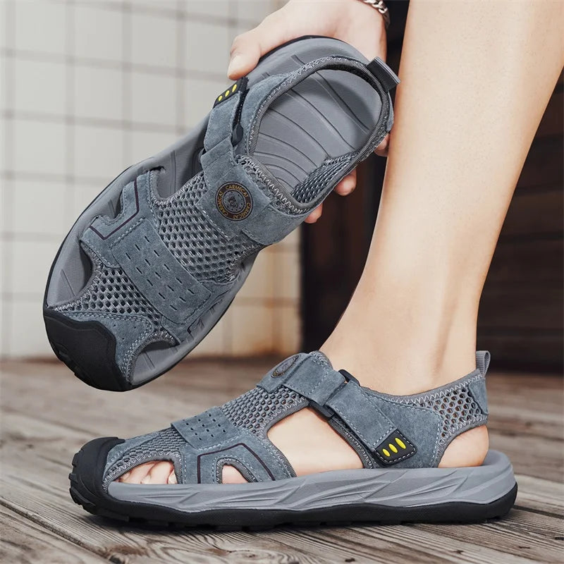 Summer Men' Sandals Breathable Beach Shoes Outdoor Men Casual Sandalies Fashion Male Casual Flats Quick Dry Walking Summer Shoes