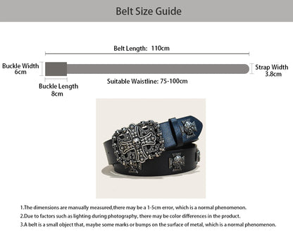 New Rivet Belt Metal Belt Men And Women Punk Hardware Jeans Belt Y2K Belt PU Leather Wide Adjustable Women's Belt Accessories