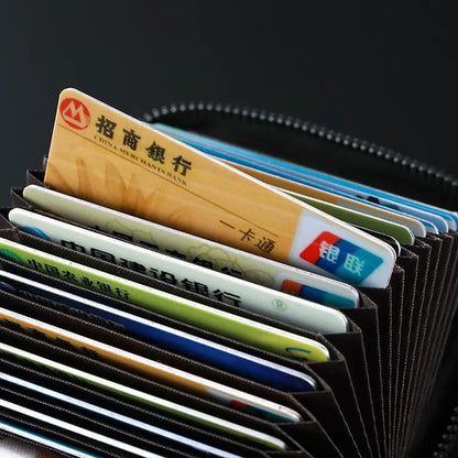 Supernatural Multifunctional Card Bag 11 Cards Slot Credit Card Holder Anti Demagnetization Wallets Cover Zipper Wallet for Men