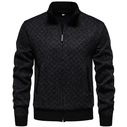 Men's knit sweater Korean version of the new trend of fall and winter casual collar sweater cardigan jacket men's clothing