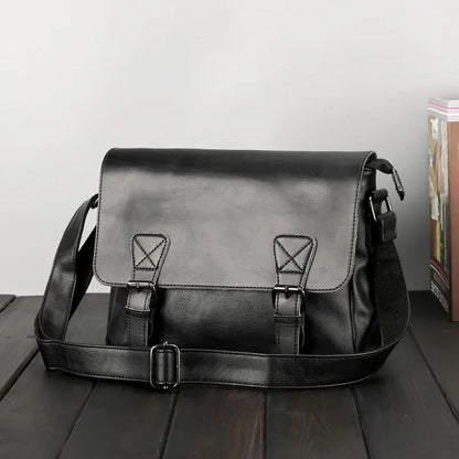 Vintage Men Crossbody Bags Luxury Fashion Shoulder Bag Mens Messenger Bag Laptop Bag Male Briefcase Handbags Daily Work Satchels