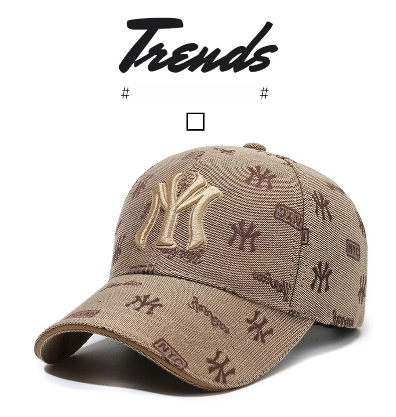 Fashion New High Quality Women Men Cap Hat Cool Lady Male MY Letters Baseball Cap Outdoor Visors Sun Cap Hat For Women Men