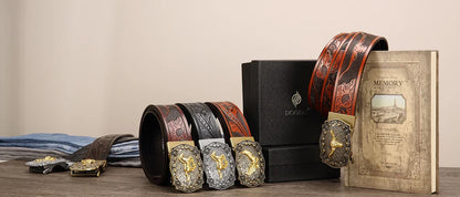 Men's Casual Style Belt PU Leather Belt Main Body Metal Buckle Belt Smooth Buckle Belt High-quality Male Belt 3.8cm