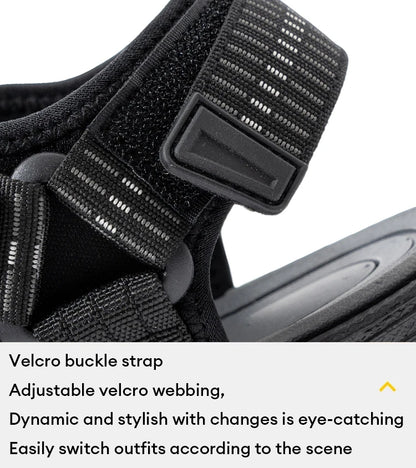 Summer Outdoor Sport Men Sandals Open Toe Breathable Casual Beach Shoe Black Antiskid Fashion Walking Sandalias