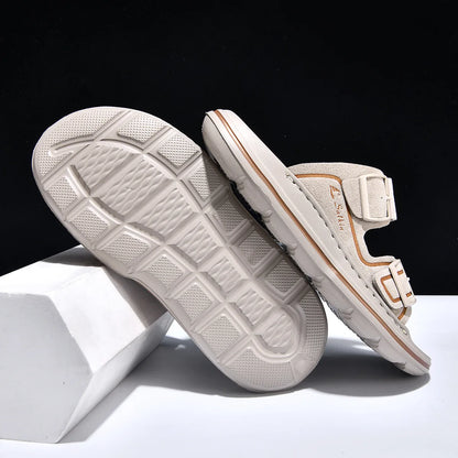 Men's Slippers 2026 Summer Outdoor Beach Sandals Non Slip Flip Flops New Flat Slippers High Quality Men's Shoes Home Slippers
