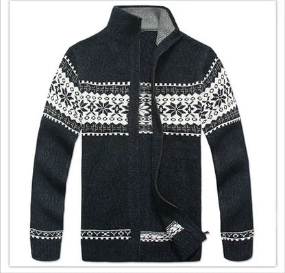 White Vintage Cardigan Knitted Autumn Knitted Men Sweater Clothing Coats Jackets Man Flower Sweater Men 2024 Black Blue