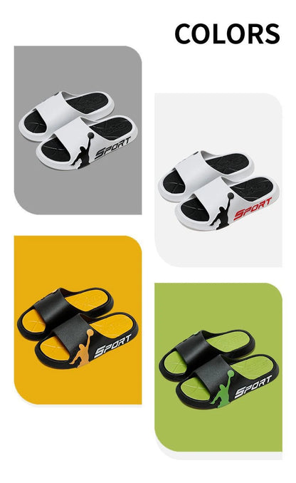 Fashion Men's Slippers PVC Soft Sole Non-slip Slides Casual Outdoor Beach Flip Flops Home Bathroom Couples Slippers New Sandal