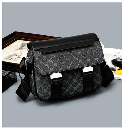 2026 New Design Shoulder Bag Men Crossbody Bag Fashion Business PU Leather Chest Bag Male Mobile Phone Bag Purses Handbags
