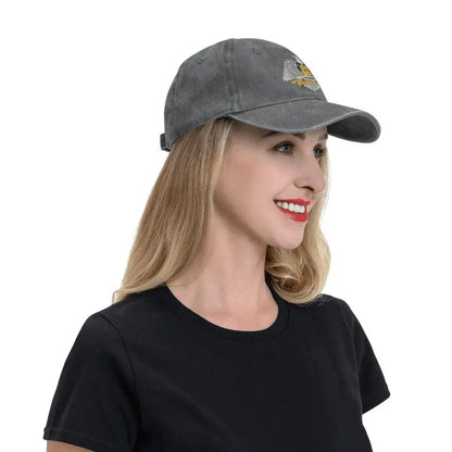 Men Baseball Cap South Sudan Emblem Charcoal Washed Denim Classic Vintage Cotton Dad Trucker Hat Unisex Adult