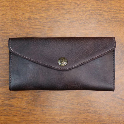 Genuine Leather Retro Men Handmade Wallet Handbag High Quality Phone Pocket Simple Card Bag Big Capacity Male Purses