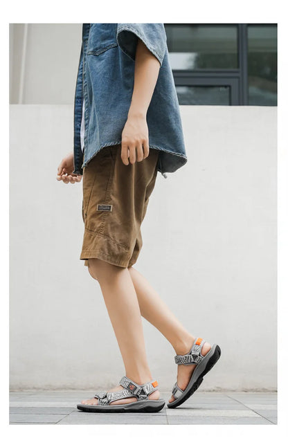 2026 New  Men's Hiking Sport Sandals Lightweight Leisure Beach Shoes Summer Open-Toe Breathable Travel Walking Sandials