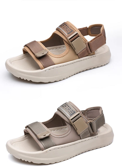 Men's Roman Sandals Summer Outdoor Sports Slip-On Shoes Anti-Slip Breathable Soft Bottom Casual Beach Shoes-WC20258