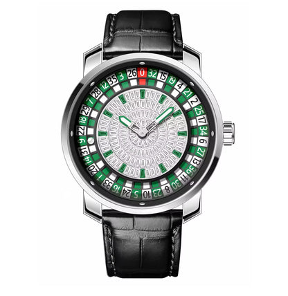 AILANG Fashionable and Noble Red Top Men Mechanical Watch Button Gambling Table Game Roulette Watches Pointer Sapphire Watch
