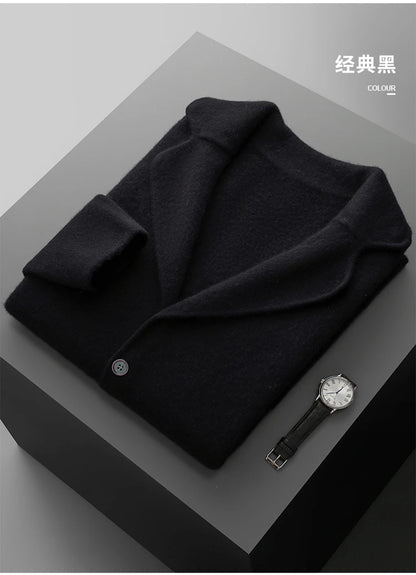 New autumn and winter cashmere sweater large size men's thickened cashmere knitted cardigan casual jacket top