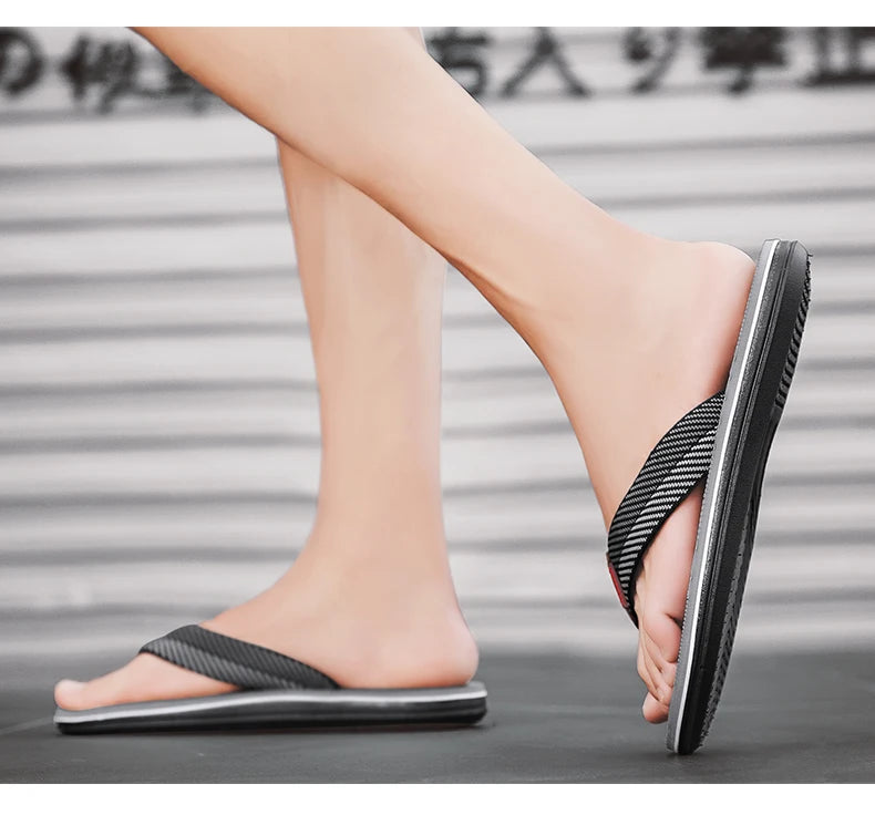 Men's Cotton Slippers Comfortable Breathable Home Footwear Soft Slip On Summer Sandals