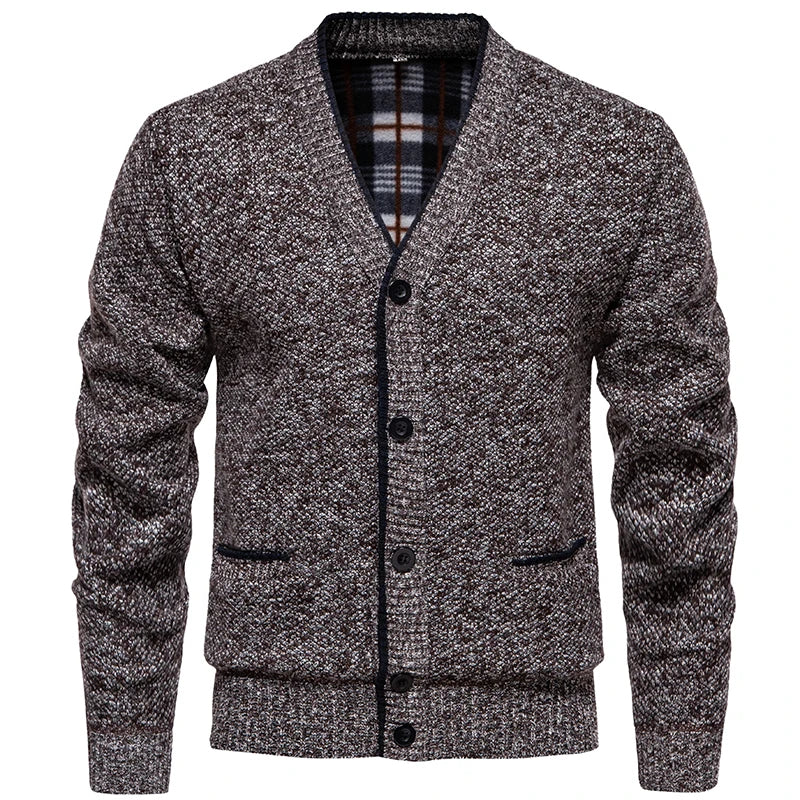 New Autumn Men V-neck Business Cardigans Sweatercoats Winter Warm Cardigan Sweaters Male Casual Cardigans Slim Fit Sweaters 4XL
