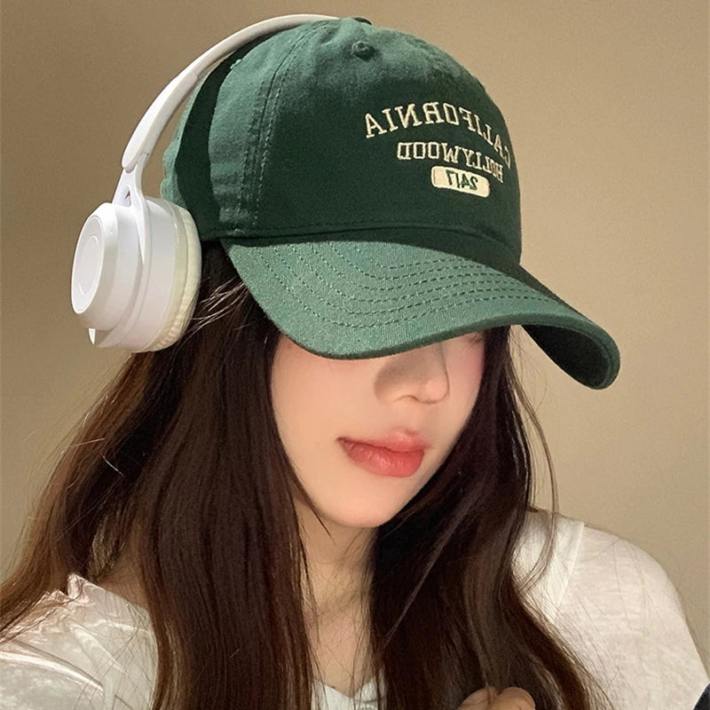 Retro Letter Embroidery Baseball Caps For Women Men Summer Sport Visors Snapback Cotton Cap Unisex Hip Hop Hat Streetwear Hats
