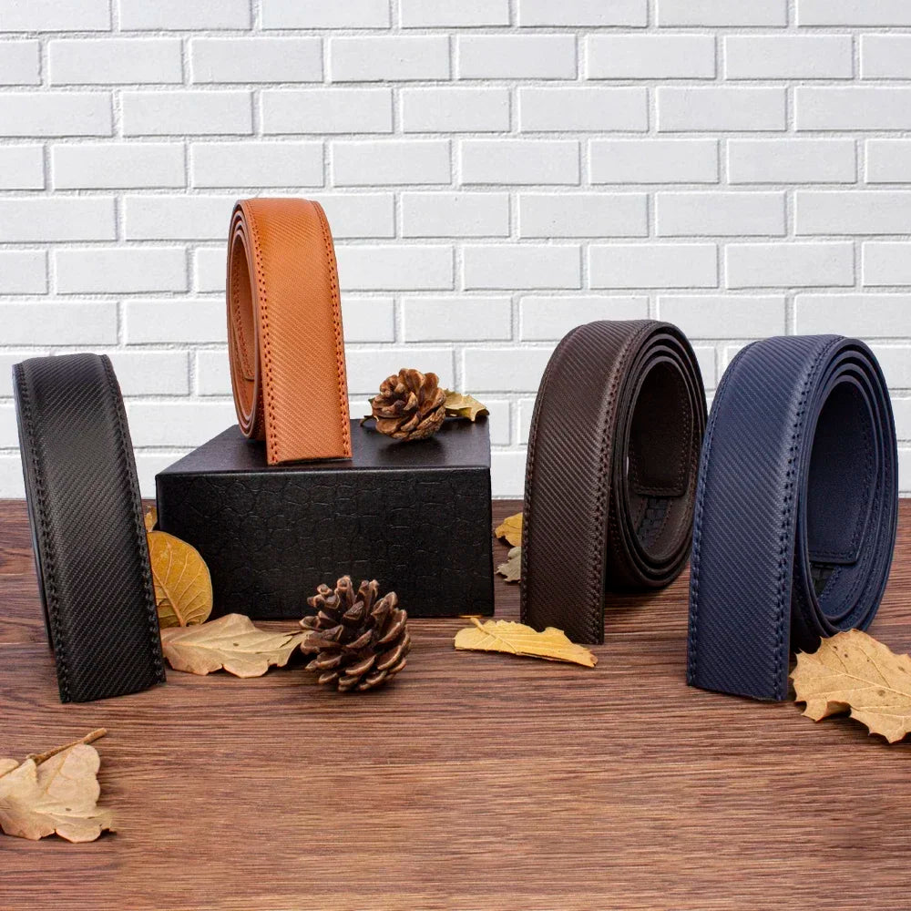 Genuine Leather Belts Without Buckle for Men Women High Quality Male Jeans Belt Large Size Belt No Buckle for Automatic Buckle