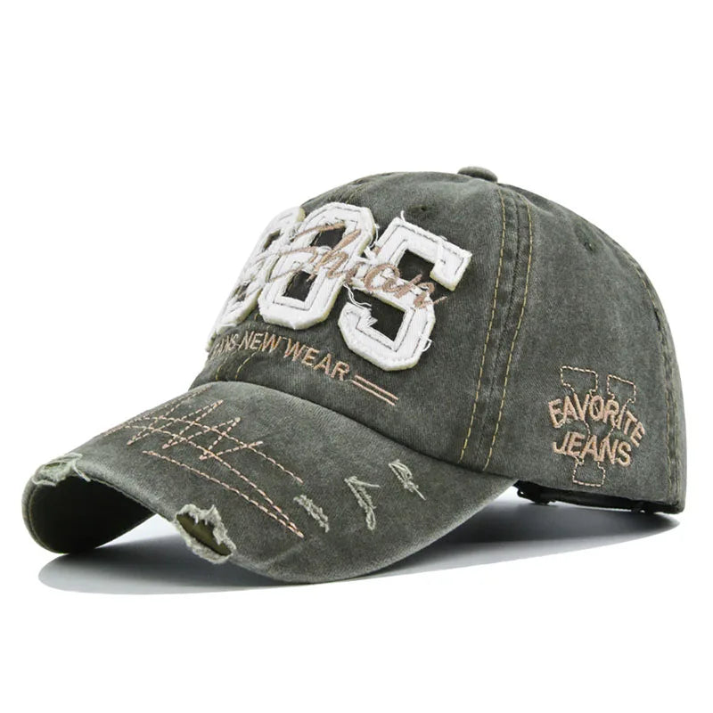 Men Women 1985 Embroidery Baseball Caps Vintage Washed Cotton Outdoor Sun Hats Unisex Streetwear Hip Hop Hats Adjustable