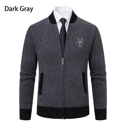 Vintage Men Knitted Sweaters Cadigan Men's Casual Fashion Button Up Cardigans Jackets Autumn Winter Jumper Coat