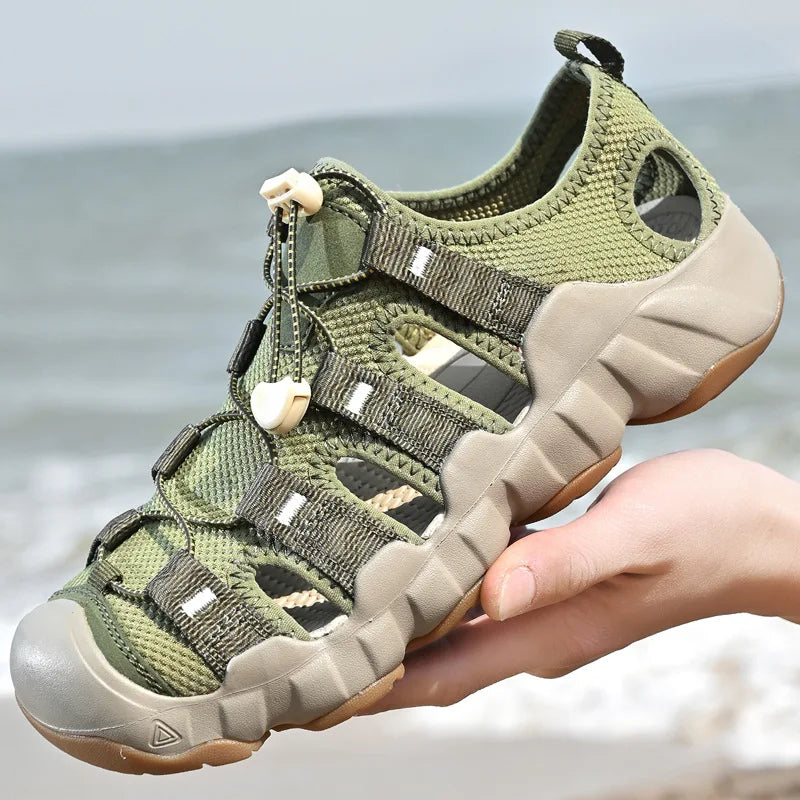 Brand Summer Men's Sandals Fashion Design Beach Men Sandals Outdoor Couple Wading Sandals Non-slip Flat Men Sneakers Size 36-46