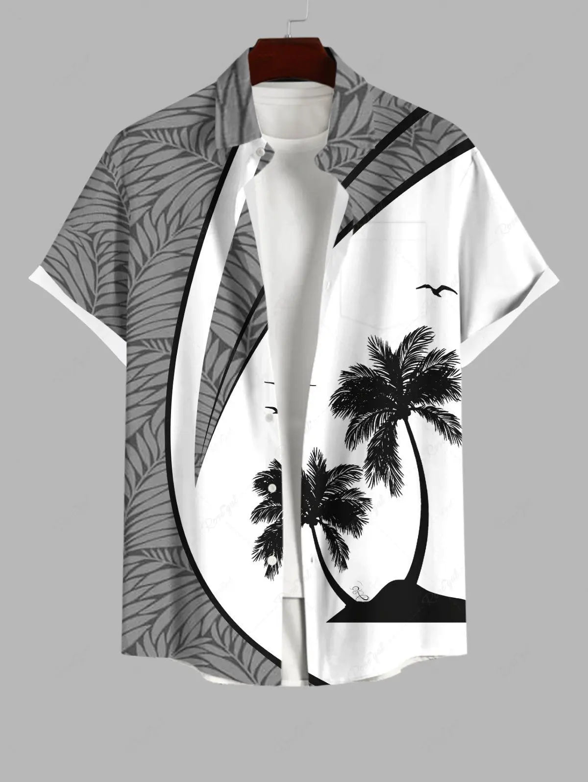 Summer Plus Size Men's Shirt 3D Print Hawaiian Shirts Button Up Beach Vacation Shirts Short Sleeve Shirts Casual Shirts for Men