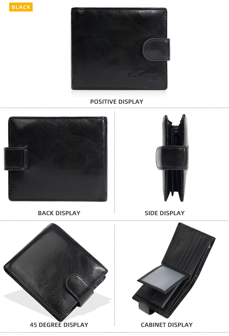 Baellerry New Short Men Wallets Zipper Coin Pocket Business Male Purses High Quality PU Card Holder Small Wallet For Men