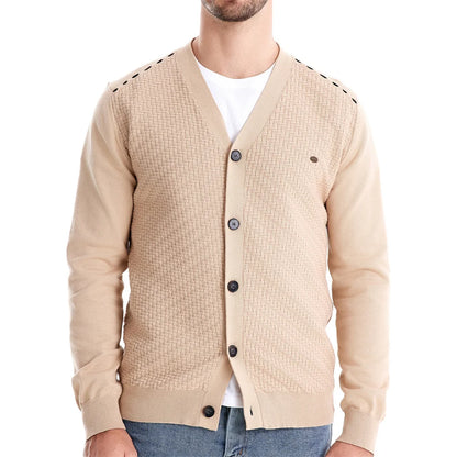 2025 Men's V-Neck Button-Up Cotton Cardigan Sweater Casual Knitwear Social Knitted Cardigans for Men