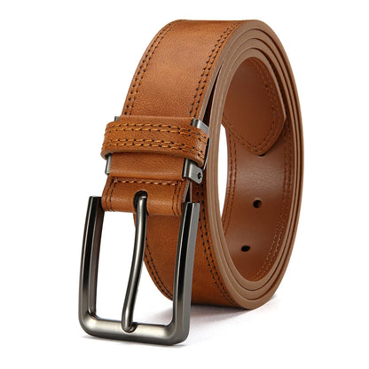 Men's Fashionable Leather Belt Men's High-quality Leather Belt Business Automatic Buckle Ratchet Belt Randomly Adjustable