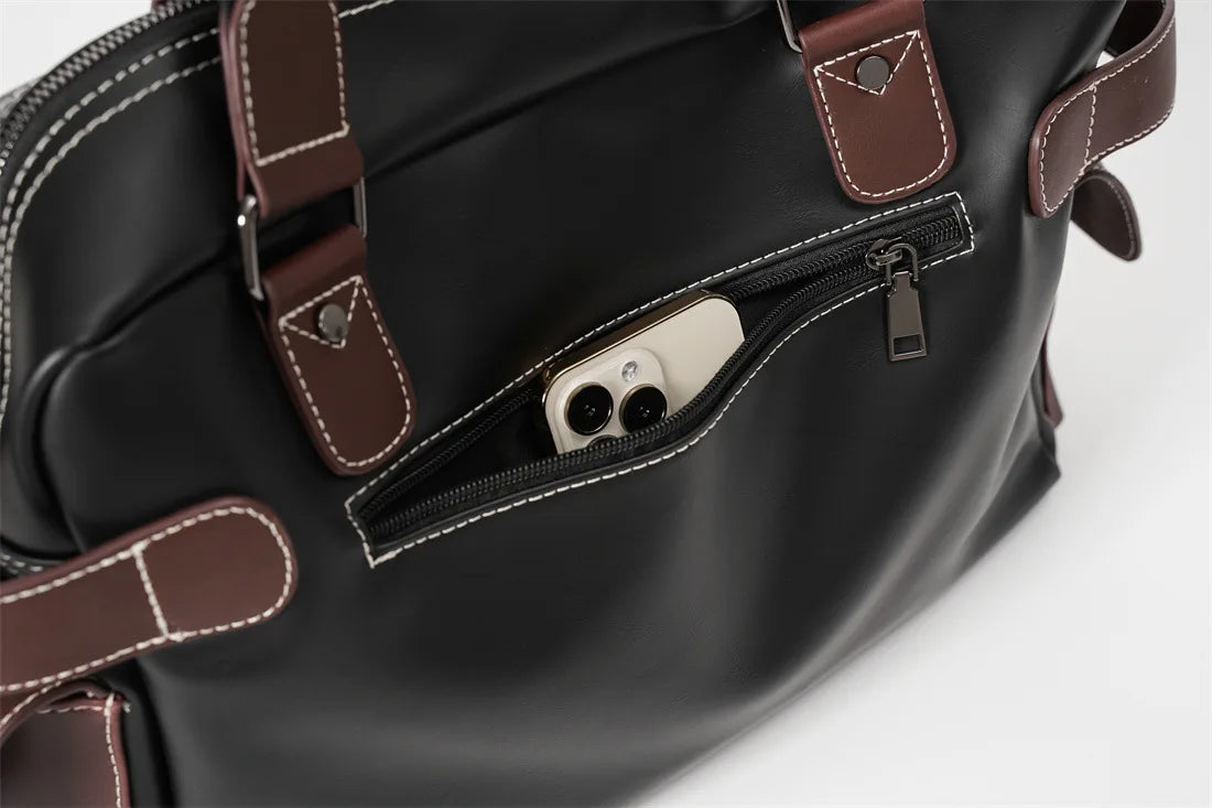 High Quality Handbag Men Business Briefcase Vinatge Fashion Top-Handle Bags For Men Large capacity Travel Laptop Bags Satchels