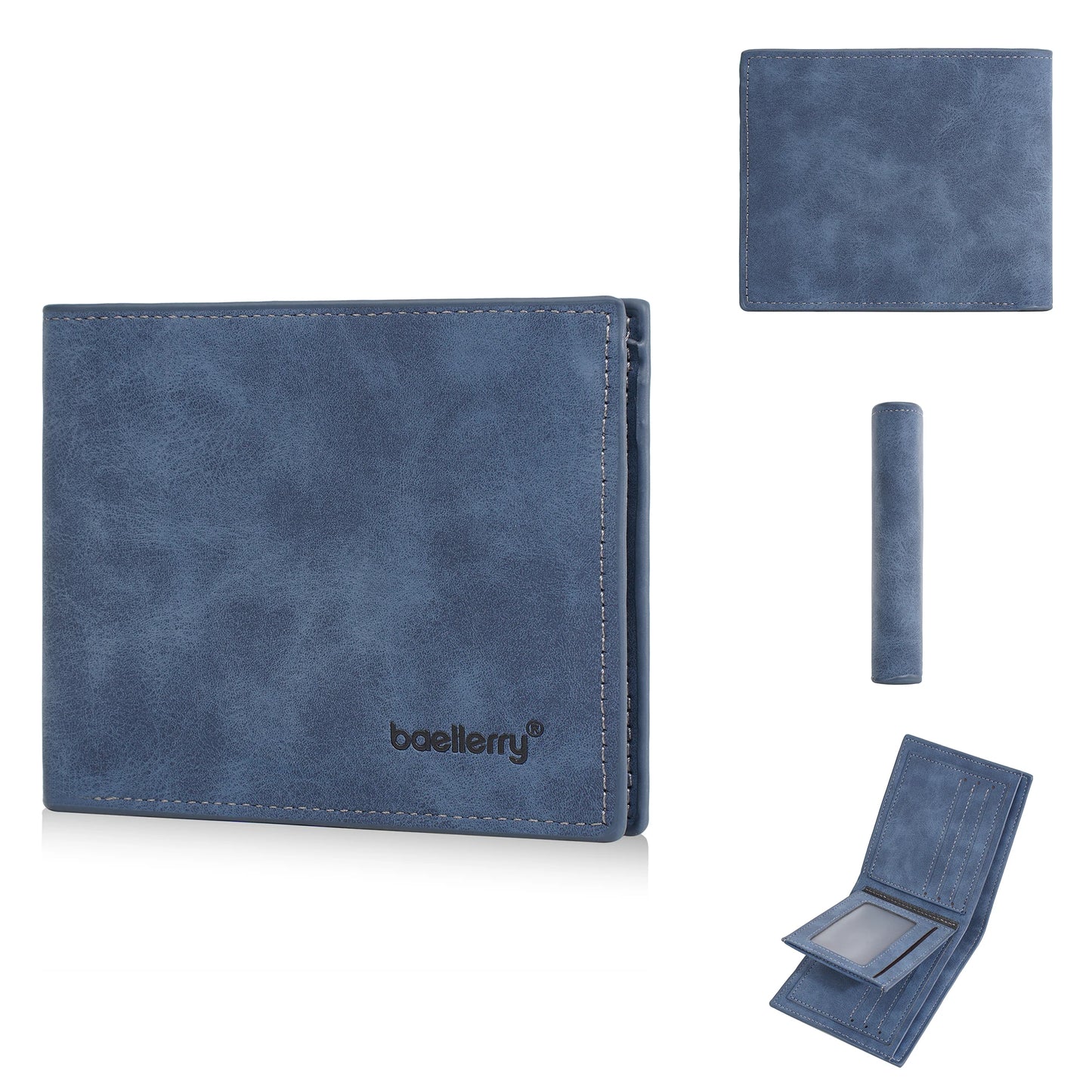 New Men's leather short wallet thin wallet Lightweight minimalist soft wallet