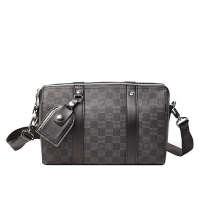 2026 Fashion Pillow Crossbody Bag Men Luxury Brand Men's Crossbody Bags Large Capacity Handbag Plaid Sling Shoulder Bag Male
