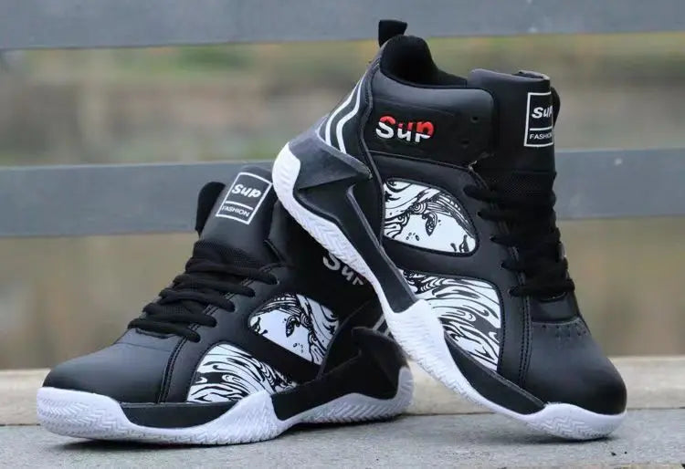 New Anti-Slip Men's Sneaker High Top Men's Basketball Shoes Luxury Comfortable Running Shoes Fashionable Versatile Casual Shoes