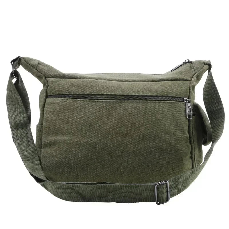 Men's Canvas Shoulder Bag Casual Tote Travel Crossbody Bag Luxury Messenger Bag High Quality Fashion Handbag Chest Bag