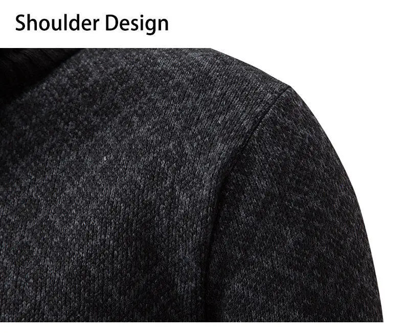 Men's knit sweater Korean version of the new trend of fall and winter casual collar sweater cardigan jacket men's clothing