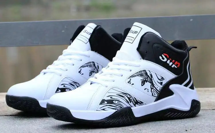 New Anti-Slip Men's Sneaker High Top Men's Basketball Shoes Luxury Comfortable Running Shoes Fashionable Versatile Casual Shoes