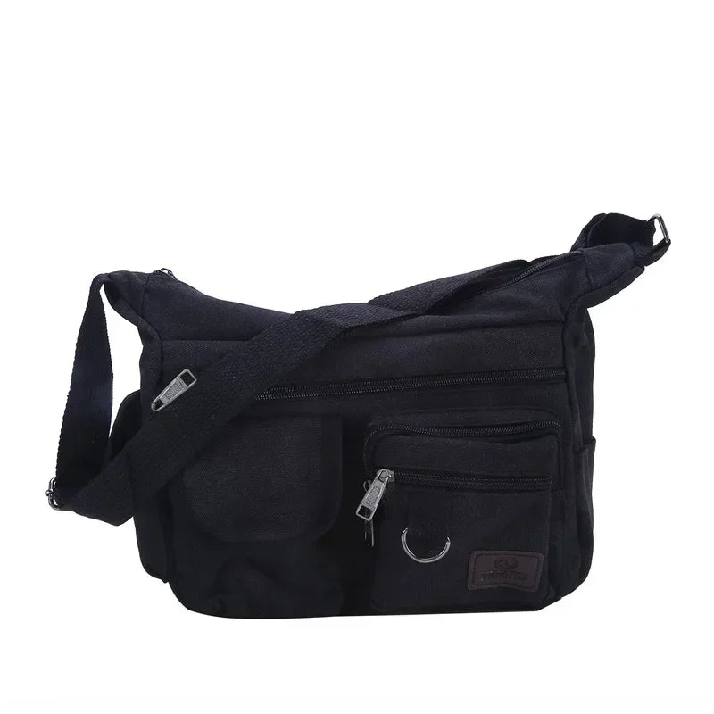 Men's Canvas Shoulder Bag Casual Tote Travel Crossbody Bag Luxury Messenger Bag High Quality Fashion Handbag Chest Bag