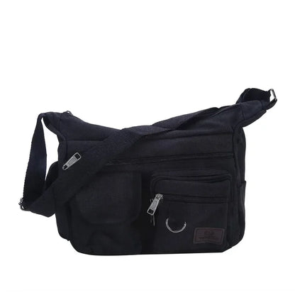 Men's Canvas Shoulder Bag Casual Tote Travel Crossbody Bag Luxury Messenger Bag High Quality Fashion Handbag Chest Bag