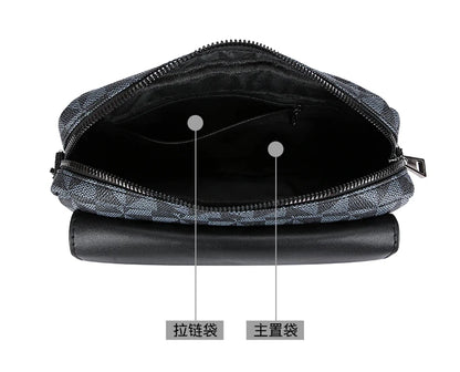 Business Men's Clutch Bags High Quality PU Leather Man's Small Shoulder Bag Multi-Functional Men Handbag Bag With Waist Strap
