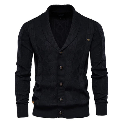 Men Cardigan Casual V-Neck Long Sleeve Sweater Men Coat