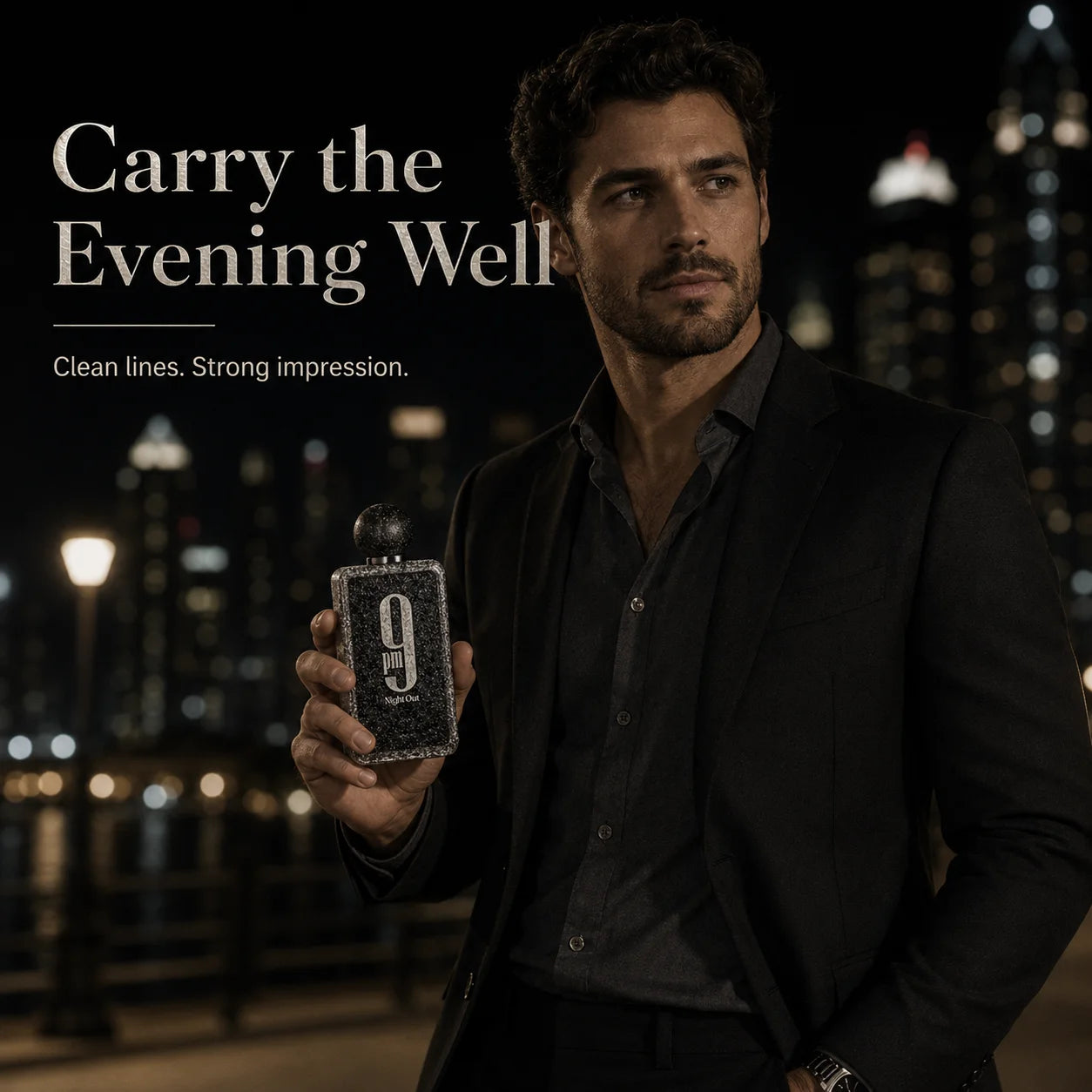 Afnan 9 PM Night Out 100ml Extrait De Parfum Dragon Fruit Bergamot Cognac Lavender Scent Unisex Luxury Perfume Spray for Night Out