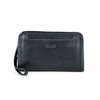 CONTACT'S Genuine Leather Handbag Men Vintage Small Cluth Bag 6 Card Holder iPad Mini Metal Lock Travel Business Pouch Bag