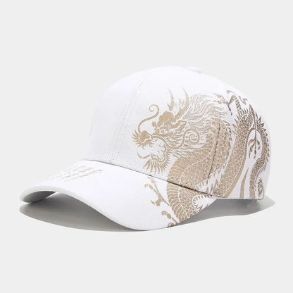 Printing Chinese Dragon Men's Baseball Caps Totem Belief Women's Cotton Snapback Hat Outdoor Sun Protection Gorras Trucker Cap