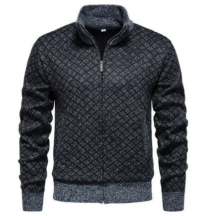 Men's knit sweater Korean version of the new trend of fall and winter casual collar sweater cardigan jacket men's clothing