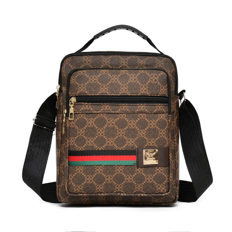 2026 New Fashion Men's Crossbody Bag Casual Multi-Layer Versatile Business Shoulder Bag Handbag