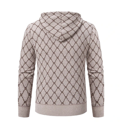 Winter plus velvet padded cardigan sweater men's sweater warm coat